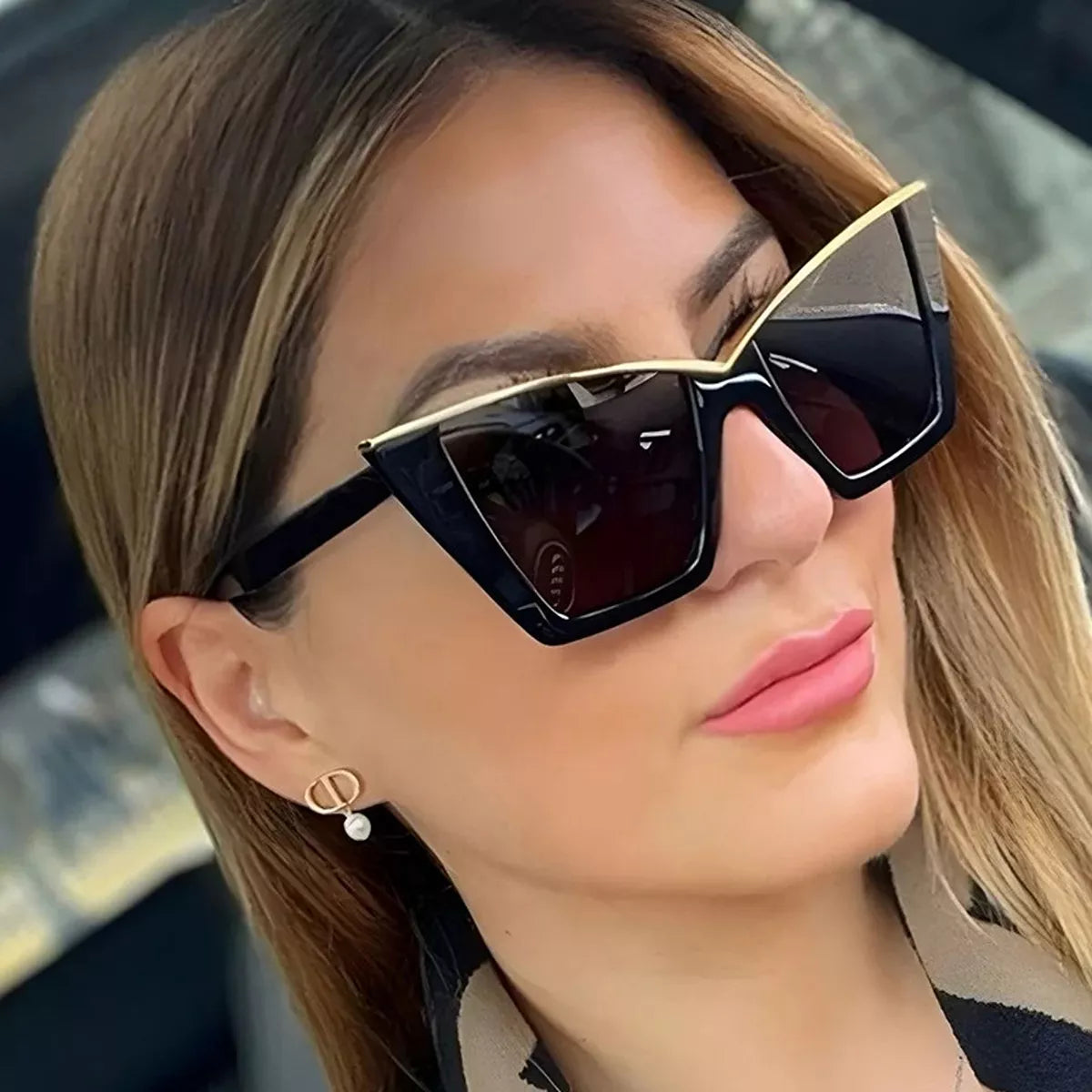 Oversized Cat-Eye Sunglasses