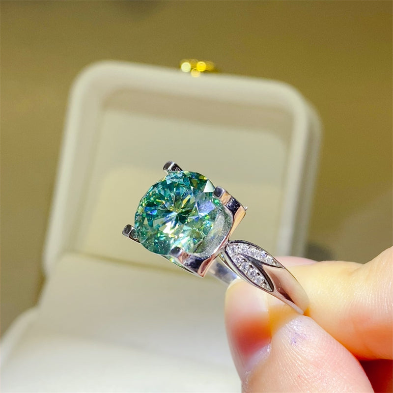 5 Carat Moissanite Zircon 925 Sterling Silver Engagement Ring