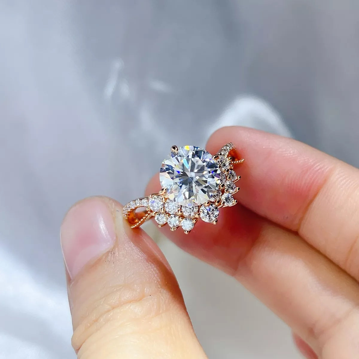 3 Carat 925 Sterling Silver Moissanite Ring