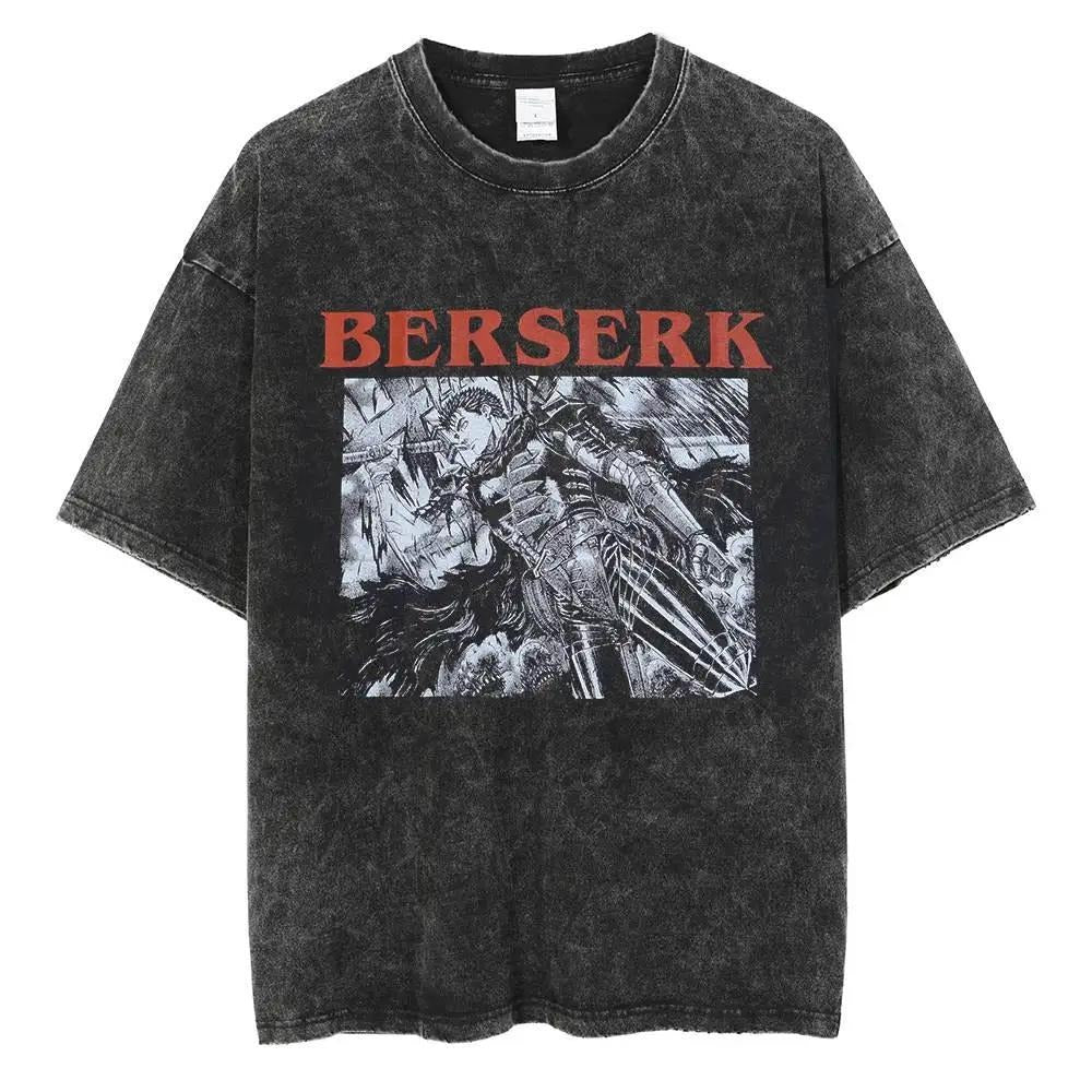 Vintage Washed Black Streetwear Tee for Men Stylish Fit