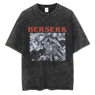 Vintage Washed Black Streetwear Tee for Men Stylish Fit