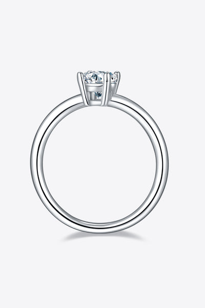1 Carat Moissanite 925 Sterling Silver Solitaire Ring Design