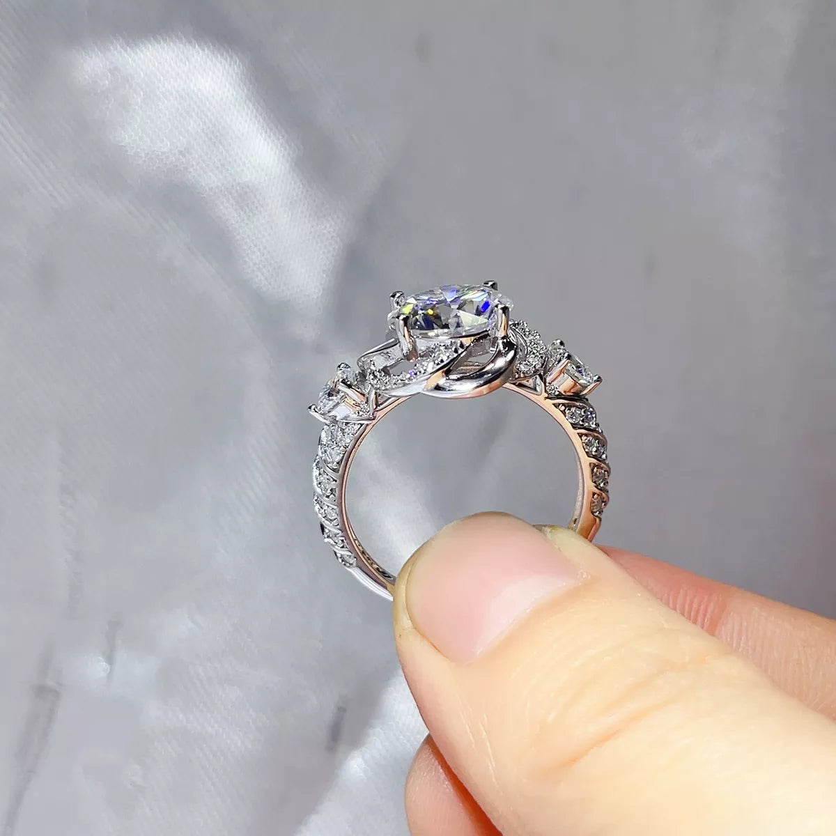 3 Carat 925 Sterling Silver Moissanite Ring