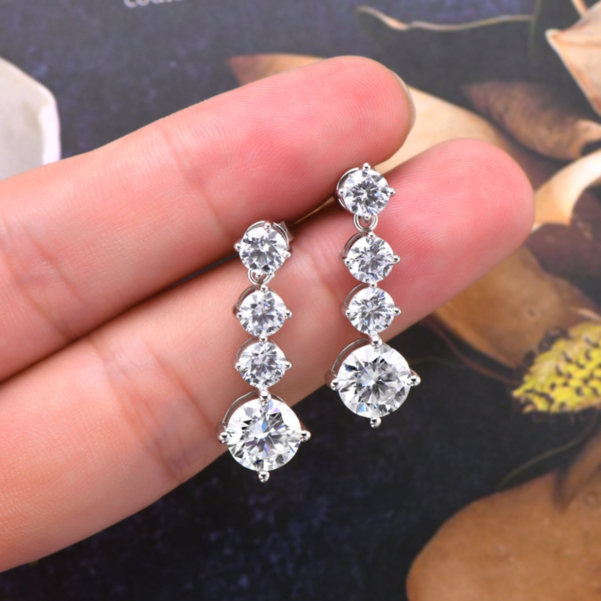 4 Carat Moissanite 925 Sterling Silver Earrings for Elegance