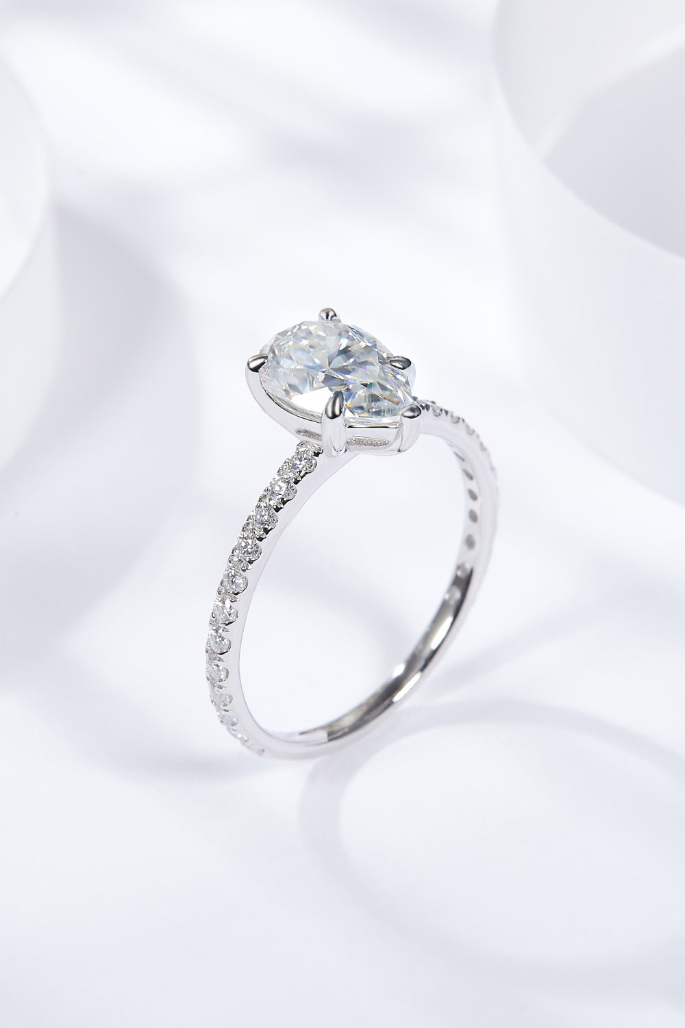 1.8 Carat Moissanite Side Stone Ring