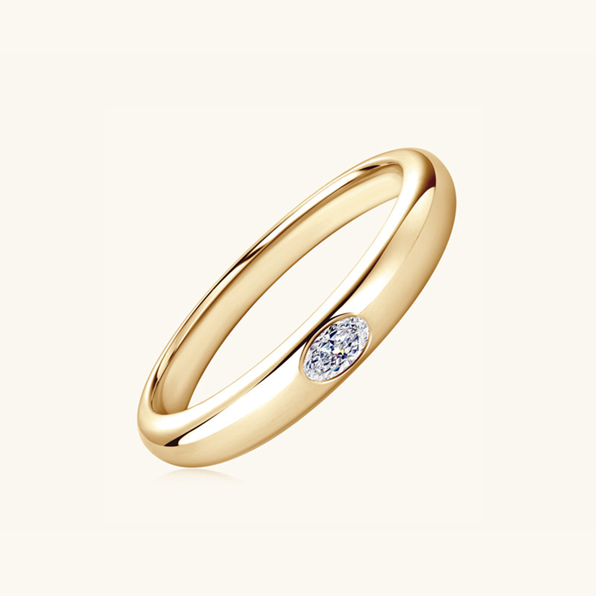 Elegant 925 Sterling Silver Inlaid Moissanite Ring