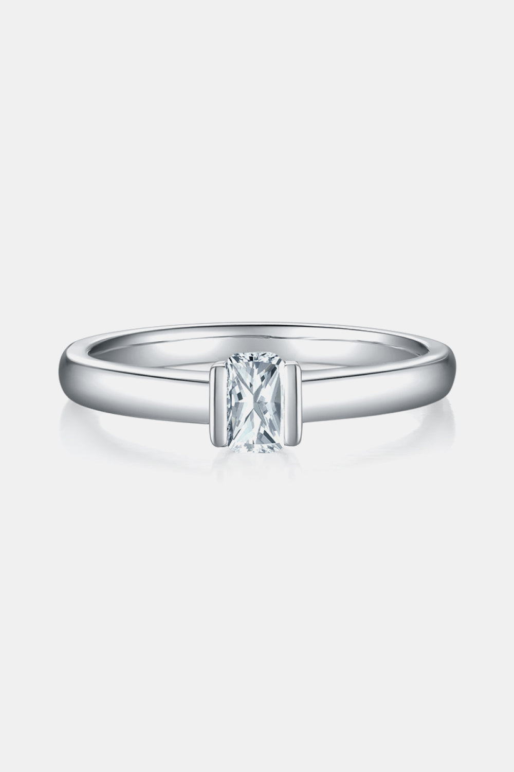 Moissanite 925 Sterling Silver Solitaire Ring for Elegance
