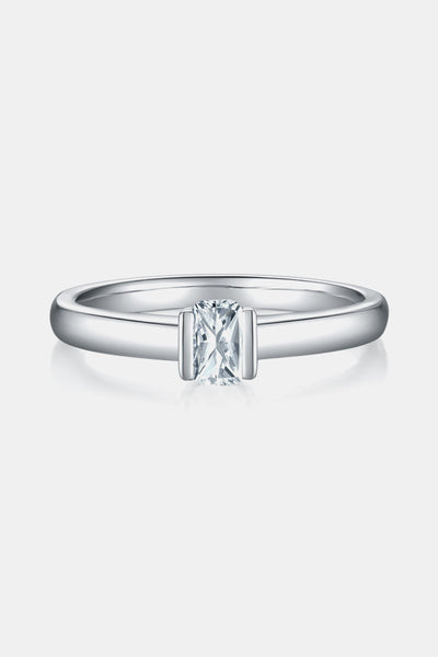 Moissanite 925 Sterling Silver Solitaire Ring for Elegance
