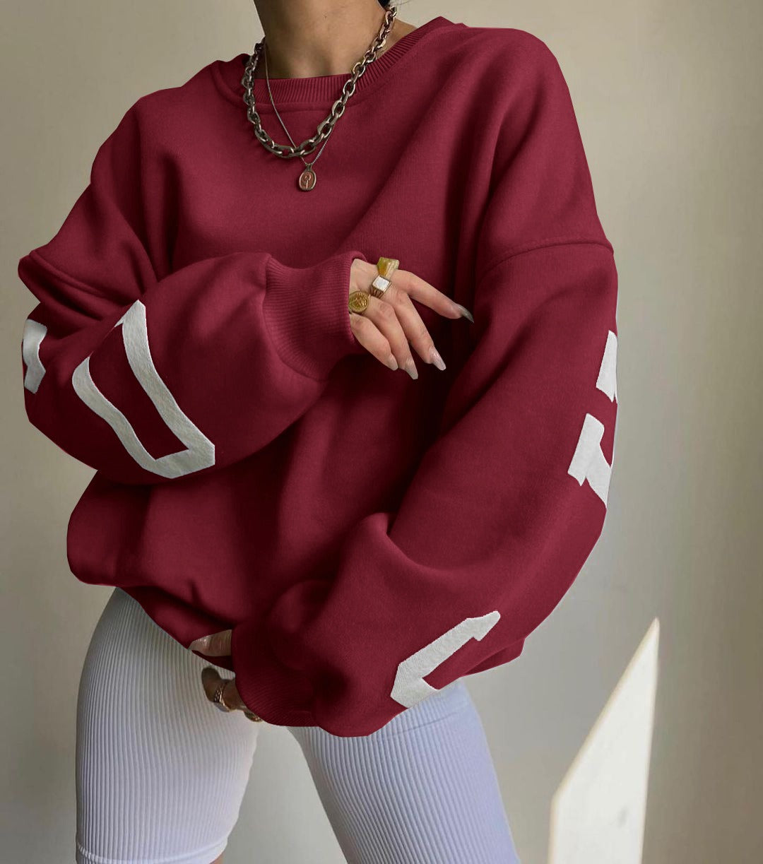 Trendy Y2K-Inspired Fleece Hoodie for Women with Casual Letter Print and Relaxed Fit