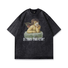 Retro Washed Cotton Hip Hop Tee for Men Trendy Style
