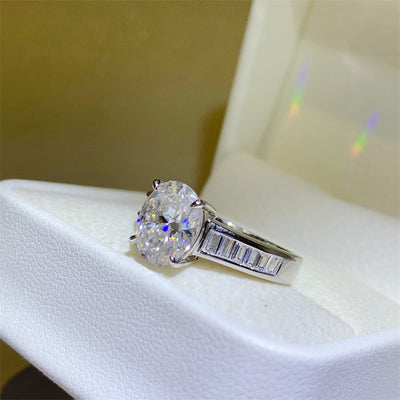 3 Carat Moissanite 925 Sterling Silver Ring for Elegance