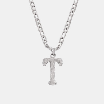 Personalized Titanium Steel Letter Pendant Necklace