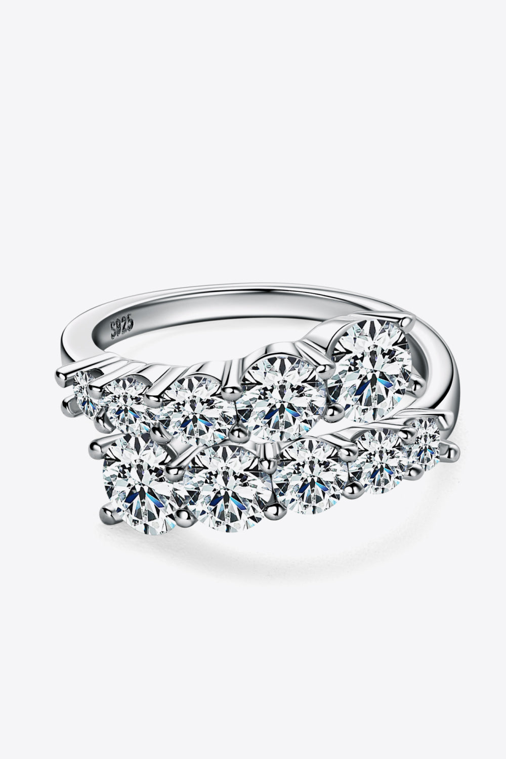 Adored Moissanite 925 Sterling Silver Ring for Elegance