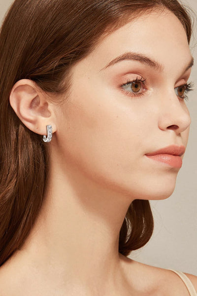 1 Carat Moissanite 925 Sterling Silver Earrings for Elegance