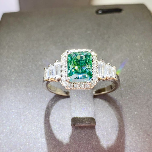 2 Carat Moissanite 925 Sterling Silver Ring for Elegance