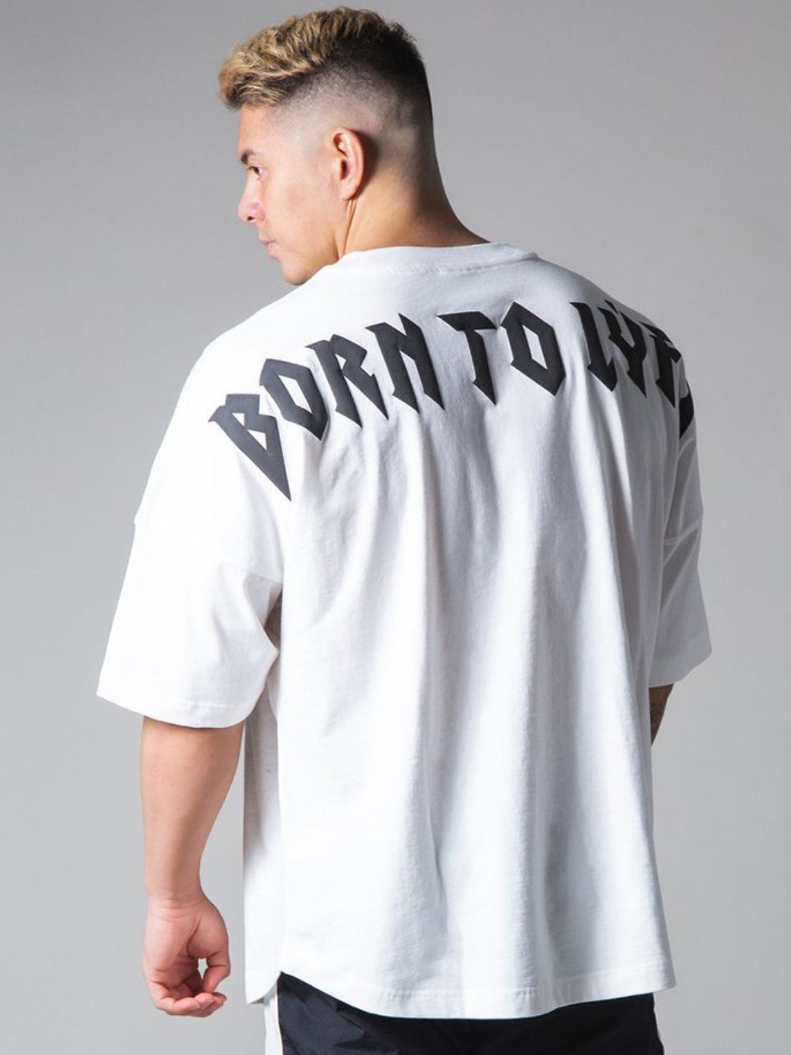 Men's Plus Size Letter Round Neck Half Sleeve T-Shirt Fashion