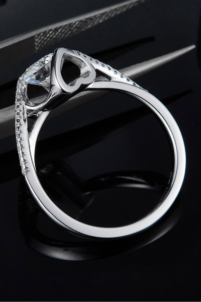 1 Carat Moissanite 925 Sterling Silver Twisted Ring Design