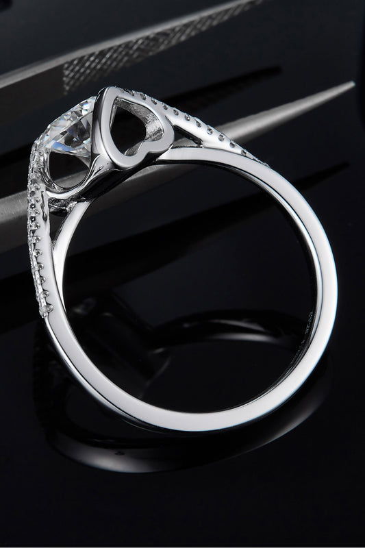 1 Carat Moissanite 925 Sterling Silver Twisted Ring Design