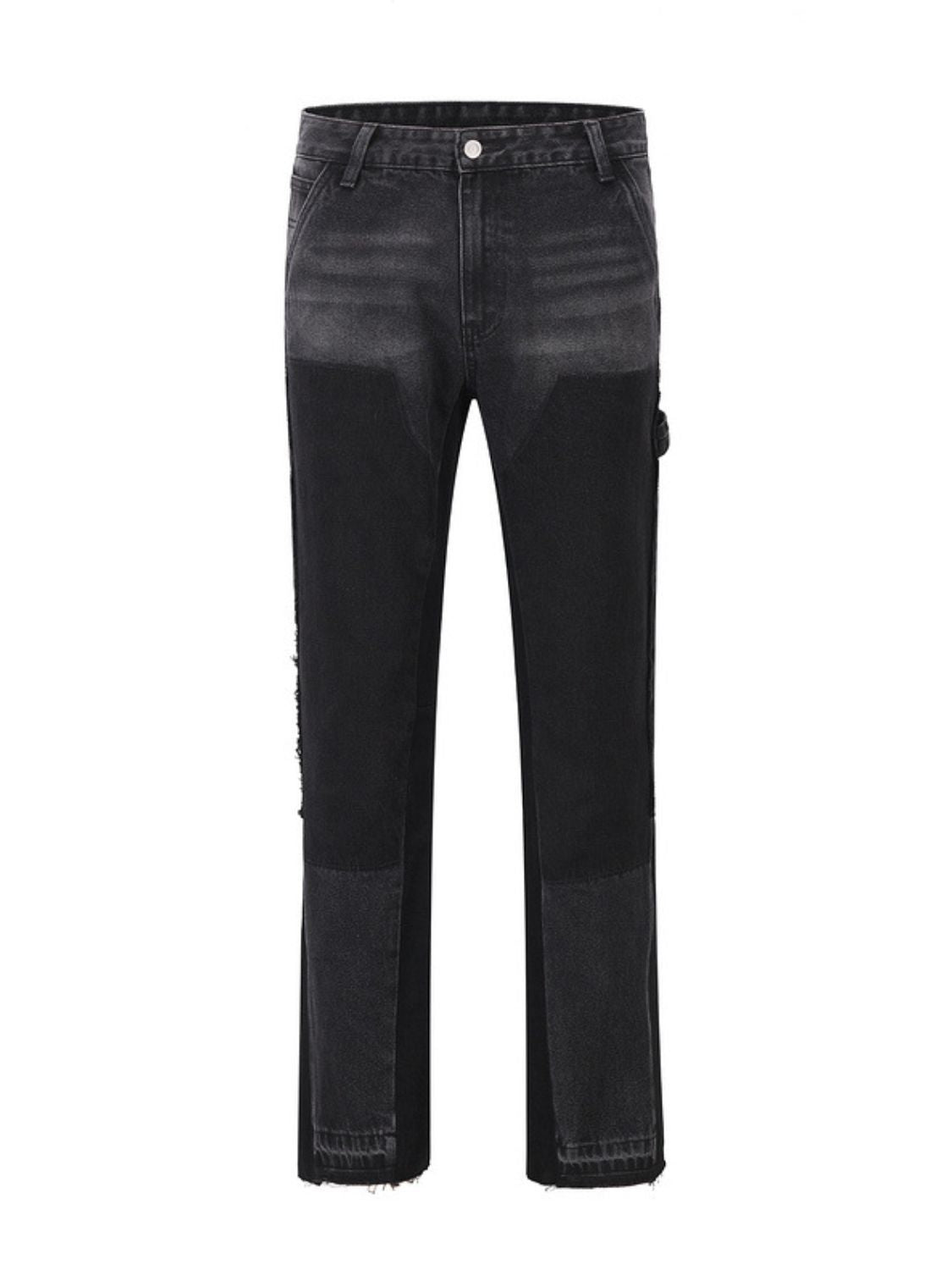 Men's Full Size Washed Straight Leg Jeans Plus Size Fit