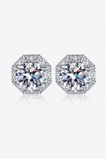 2 Carat Moissanite 925 Sterling Silver Stud Earrings Set