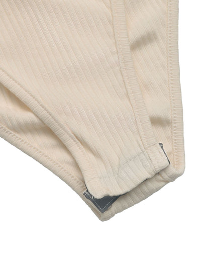 Perfee Chic Button-Detail Long Sleeve Bodysuit for Women