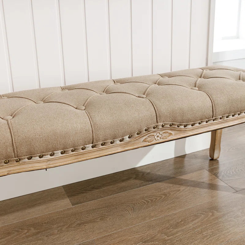 Linen Upholstered Bench