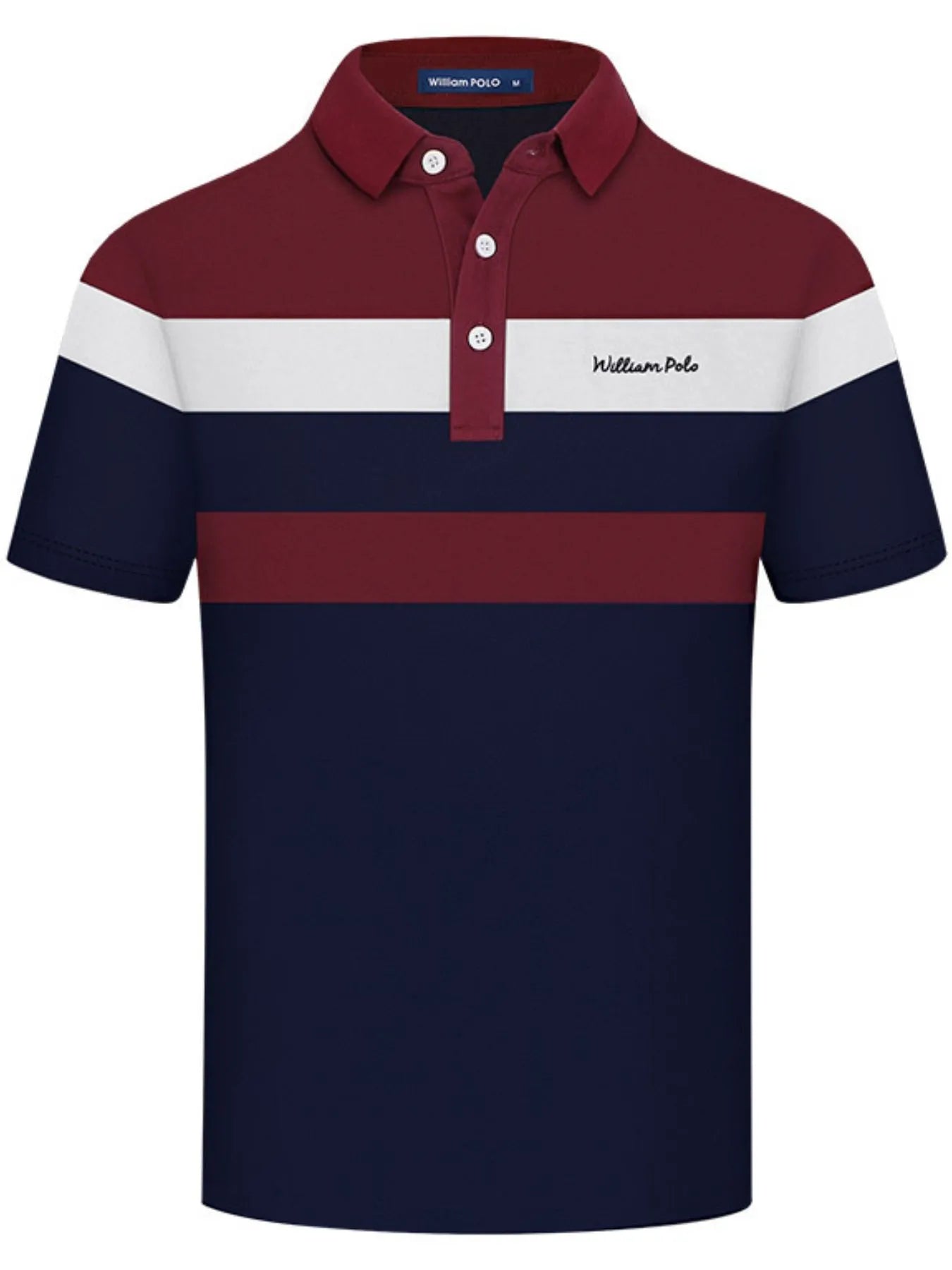 Men's Plus Size Color Block Striped Short Sleeve Polo