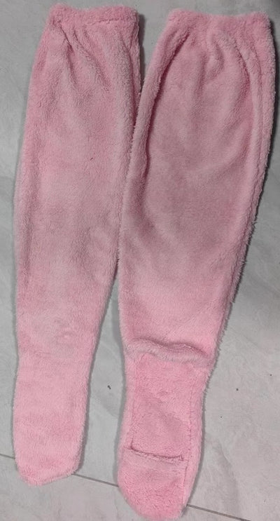Cozy Fuzzy Over-Knee Plush Socks for Winter Warmth