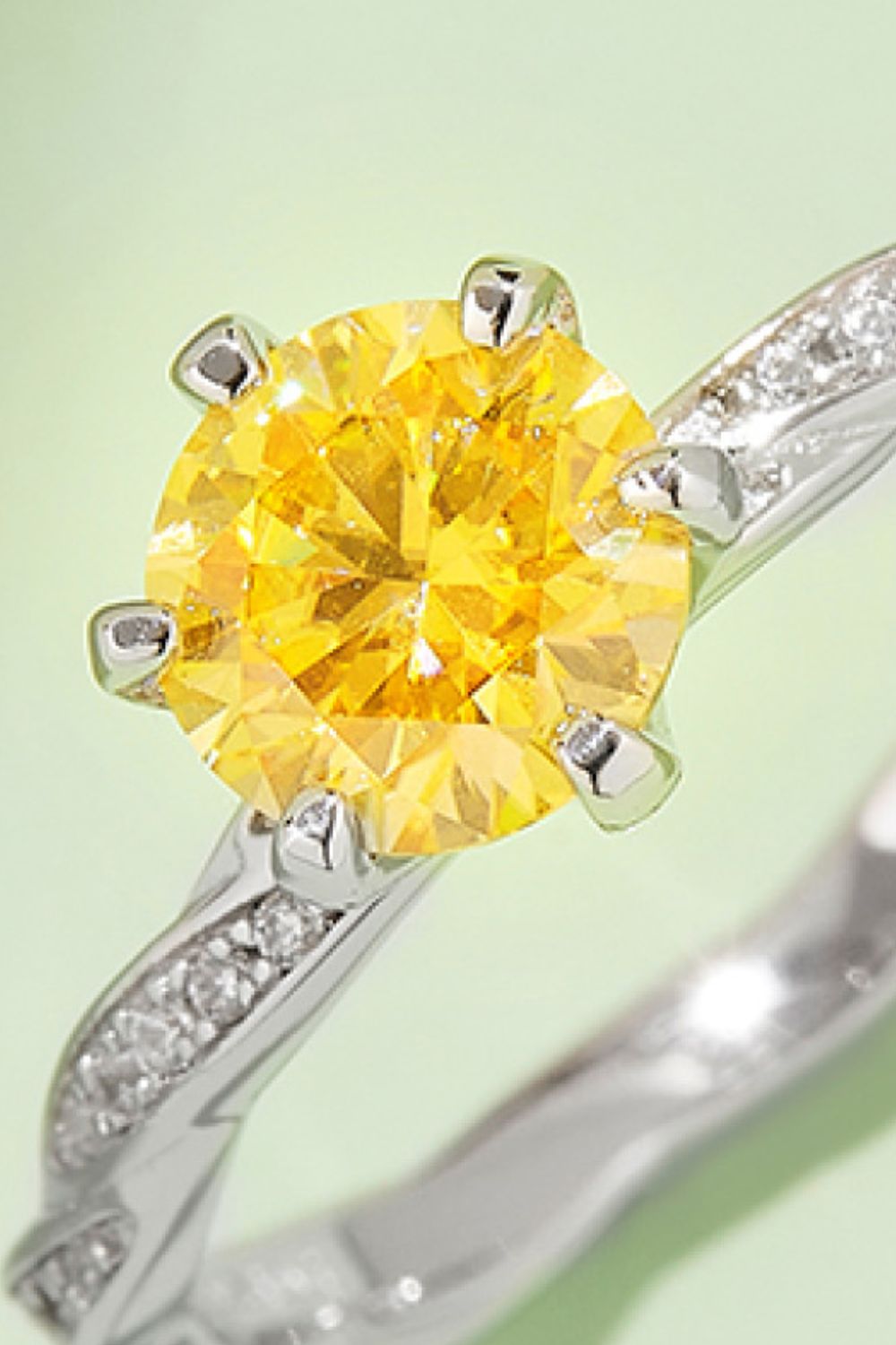1 Carat Moissanite Contrast 925 Sterling Silver Ring Gift