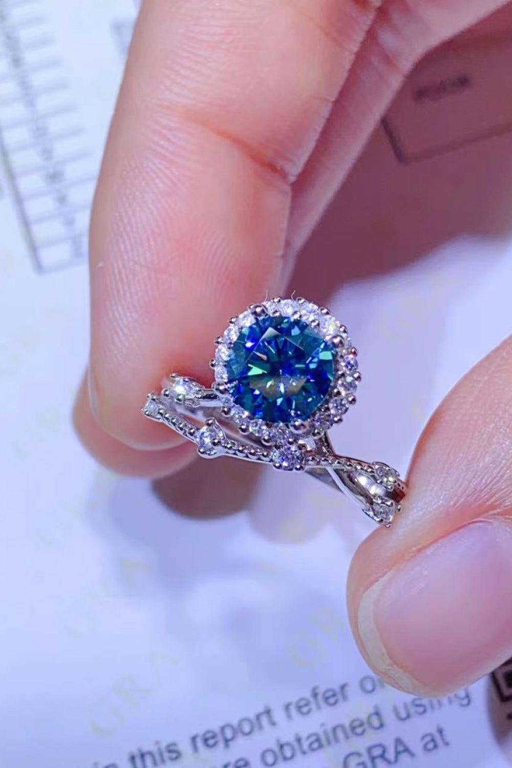 1 Carat Moissanite 925 Sterling Silver Ring for Women