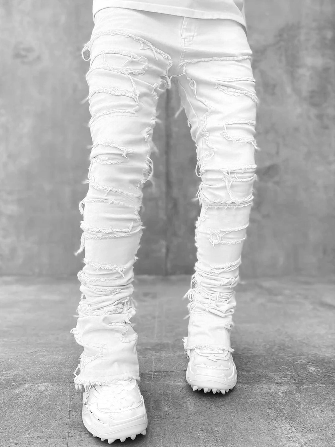 Men's Flexible Fit Straight Leg Denim Trousers for Comfort