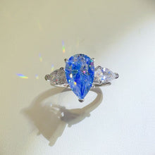 2 Carat 925 Sterling Silver Moissanite Teardrop Shape Ring