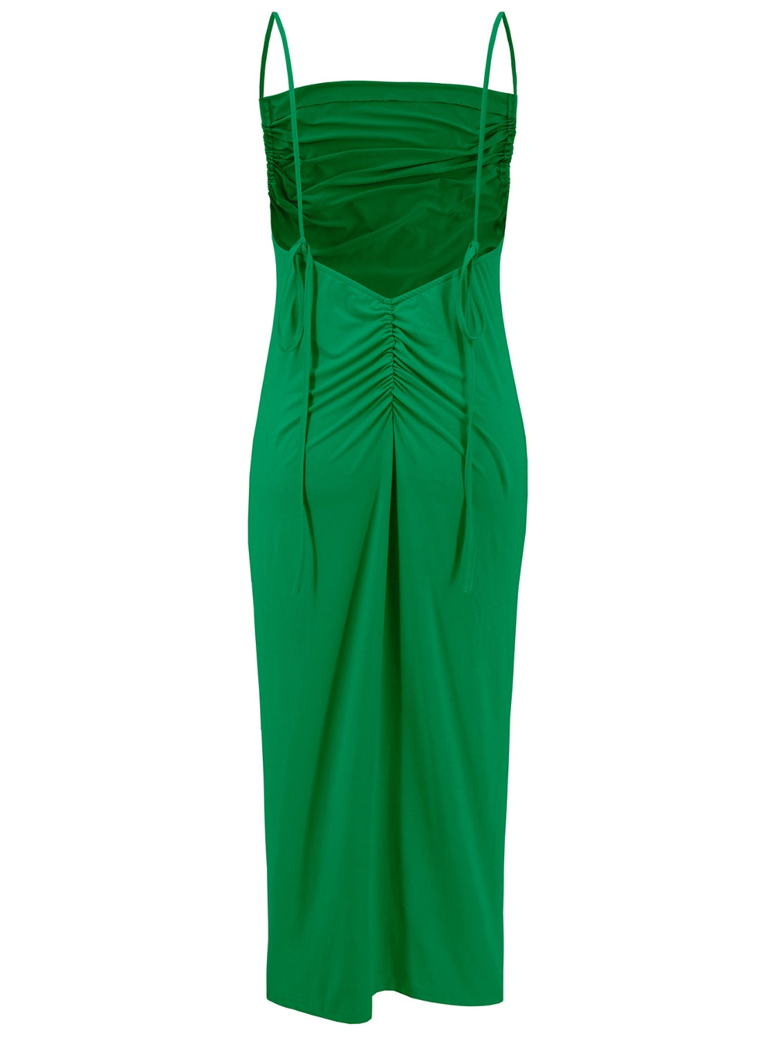 Chic Backless Cowl Neck Ruched Cami Dress for Elegance