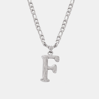Customizable Titanium Steel Letter Pendant Necklace Monogram Jewelry Personalize Initials Gift For Women And Men