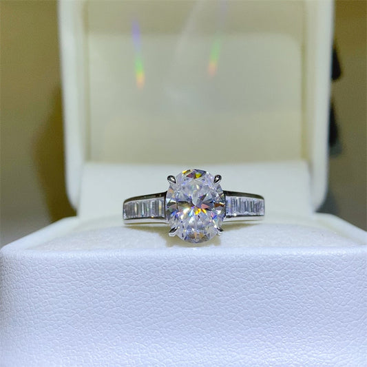 3 Carat Moissanite 925 Sterling Silver Ring for Elegance