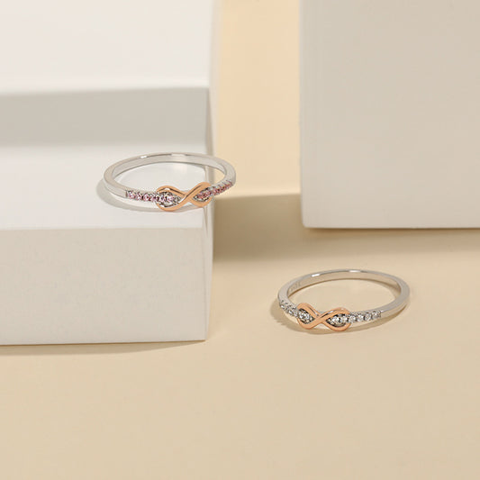 Elegant Zircon 925 Sterling Silver Ring for Women