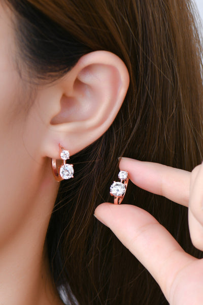1.3 Carat Moissanite 925 Sterling Silver Earrings Set