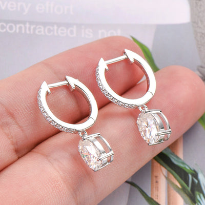 3 Carat Moissanite 925 Sterling Silver Earrings for Women