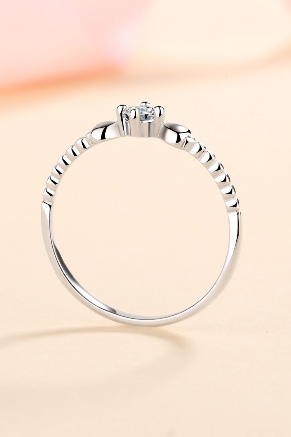 Adored Moissanite Heart 925 Sterling Silver Ring for Her