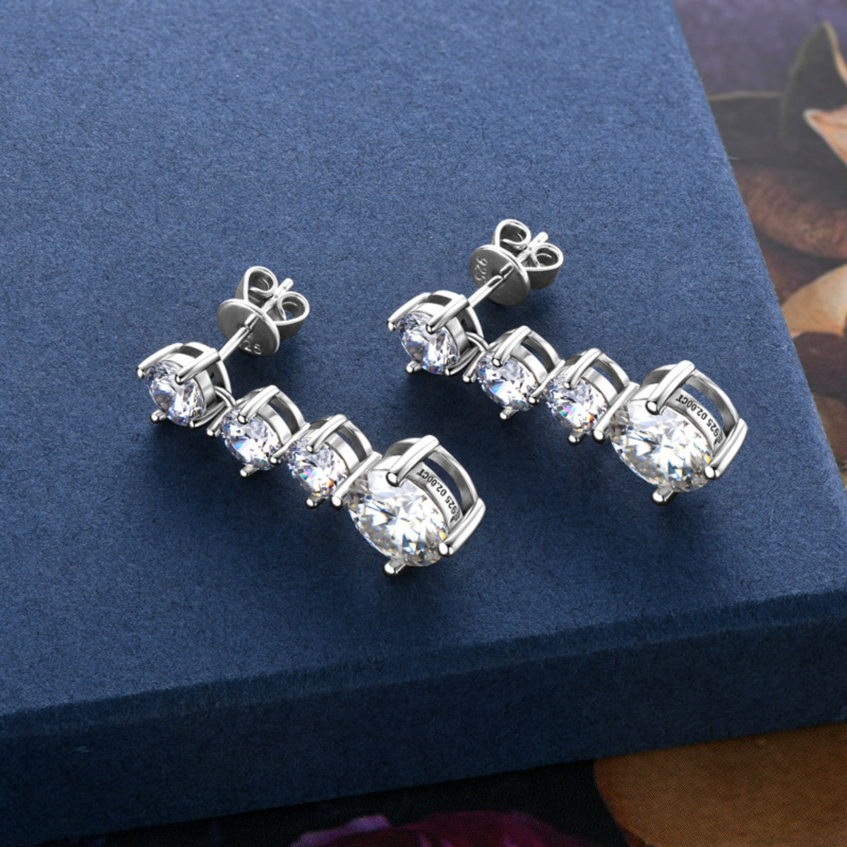 4 Carat Moissanite 925 Sterling Silver Earrings for Elegance