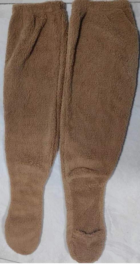 Cozy Fuzzy Over-Knee Plush Socks for Winter Warmth and Style