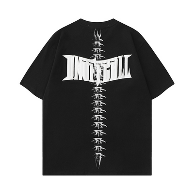 Embroidered Skeleton Graphic Tee for Men Trendy Style