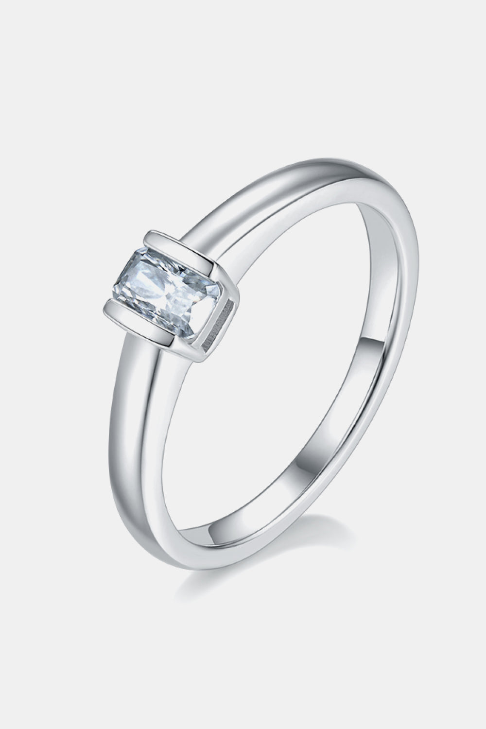 Moissanite 925 Sterling Silver Solitaire Ring for Elegance
