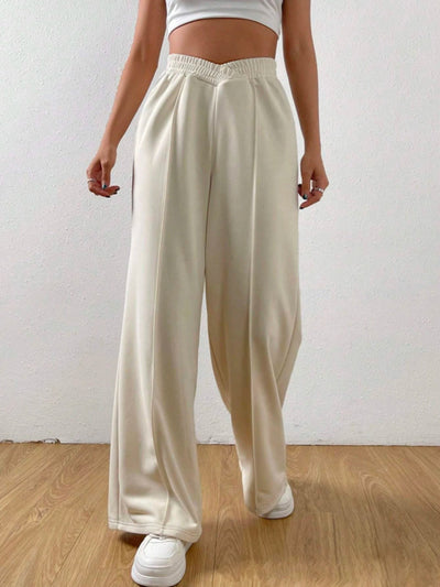 Elastic Waist Wide Leg Pants for Comfortable Chic Style