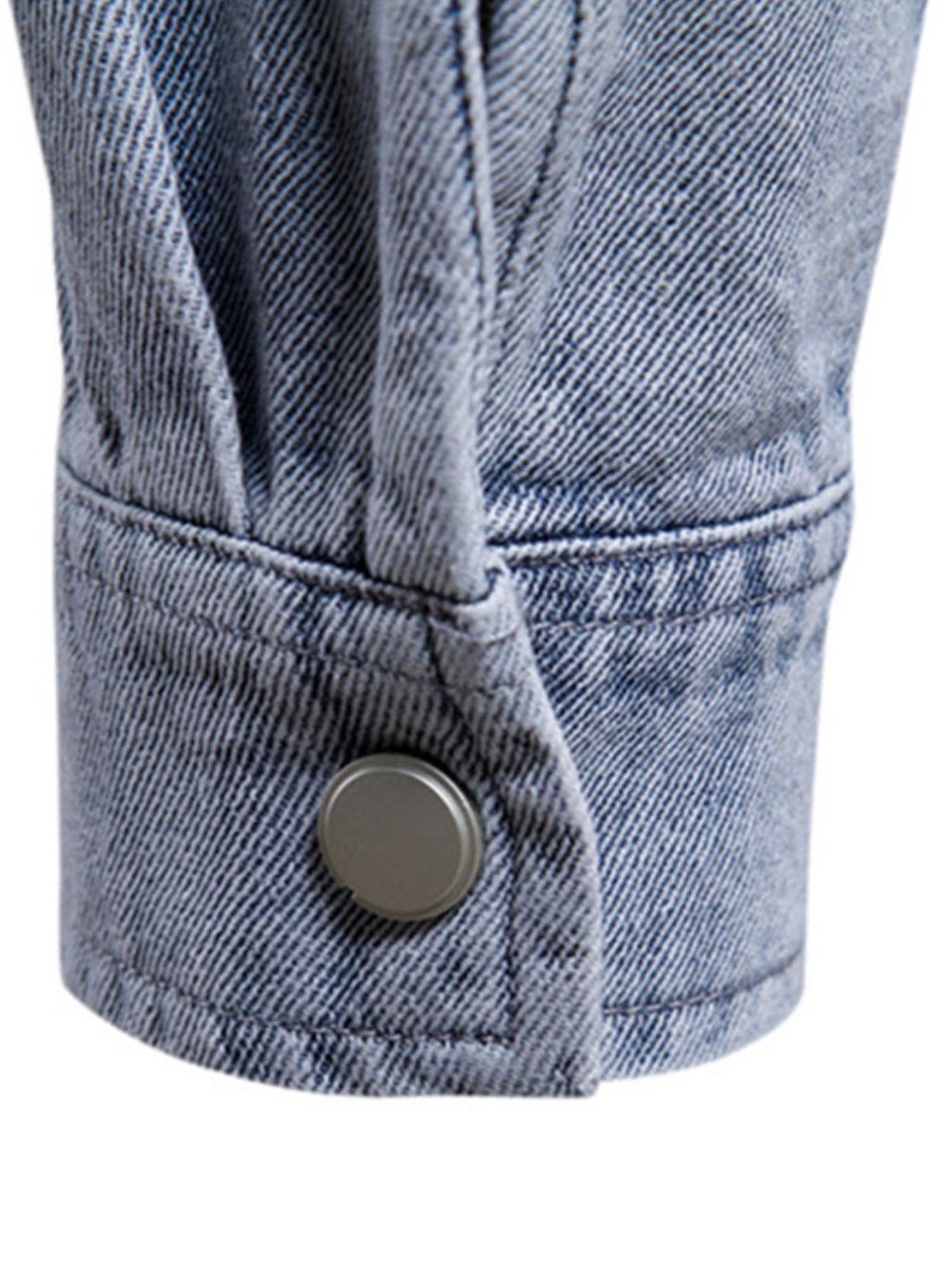 Men's Button Down Chest Pocket Denim Jacket for Men Classic