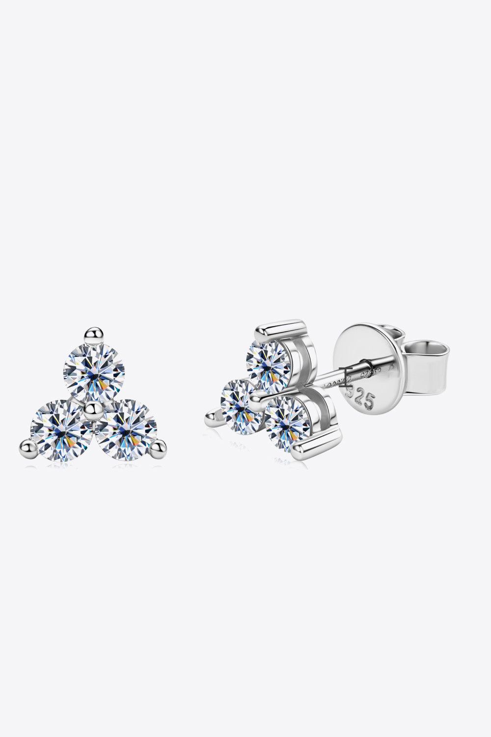 Moissanite 925 Sterling Silver Stud Earrings for Women