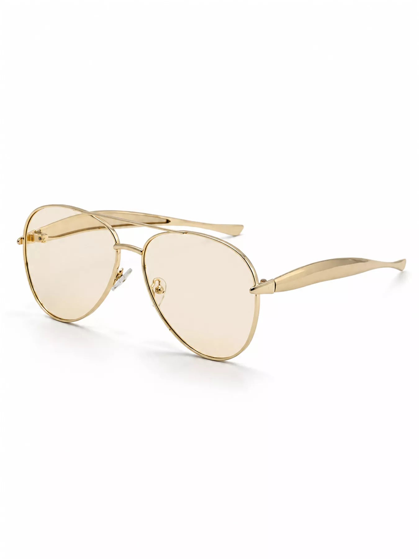 Aviator Sunglasses with Metal Lenses