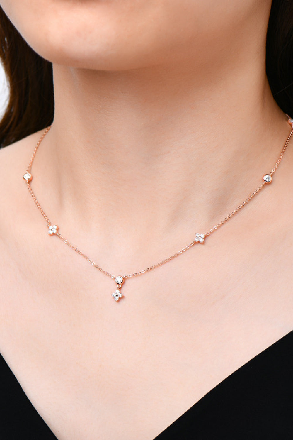 Elegant Moissanite 925 Sterling Silver Necklace Gift