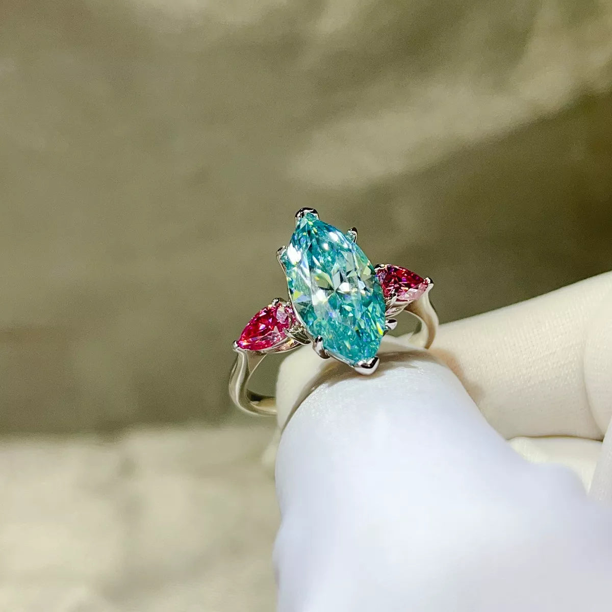 6 Carat 925 Sterling Silver Moissanite Ring