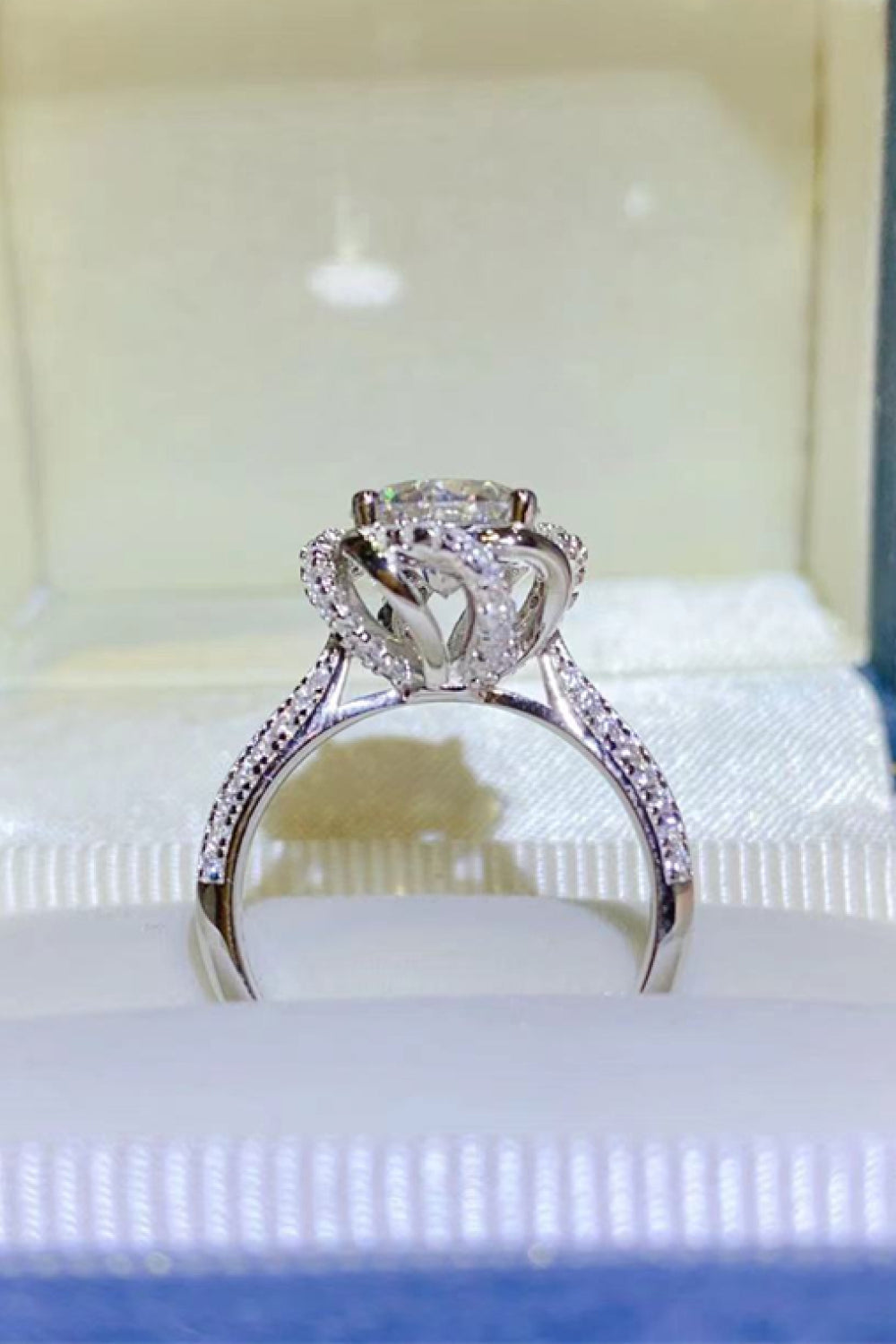 2 Carat Moissanite 925 Sterling Silver Ring for Women